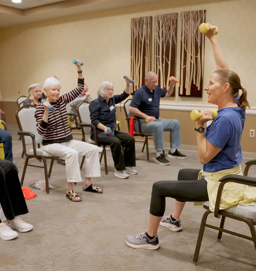 Seated exercise class